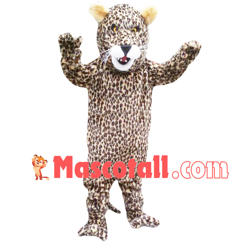 Pounced Power Leopard Mascot Costume