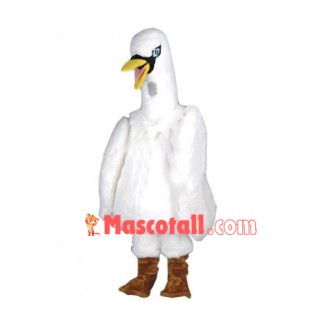 Screaming White Goose Mascot Costume