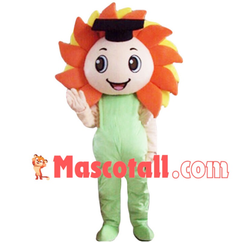 Doctor Hat Sunflower Mascot Costume