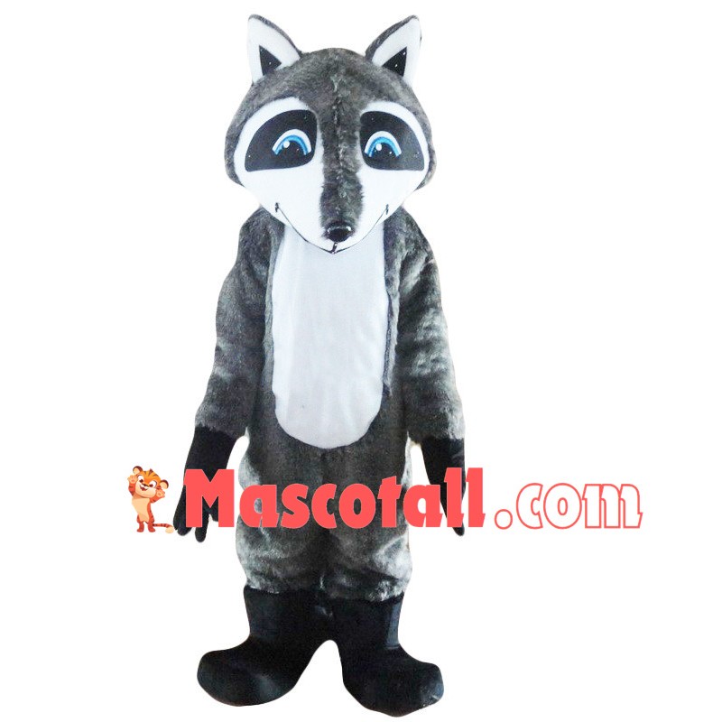 Grey Adult Raccoon Mascot Costume