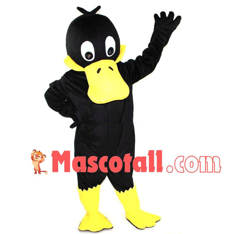 Beckoning Black Duck Mascot Costume