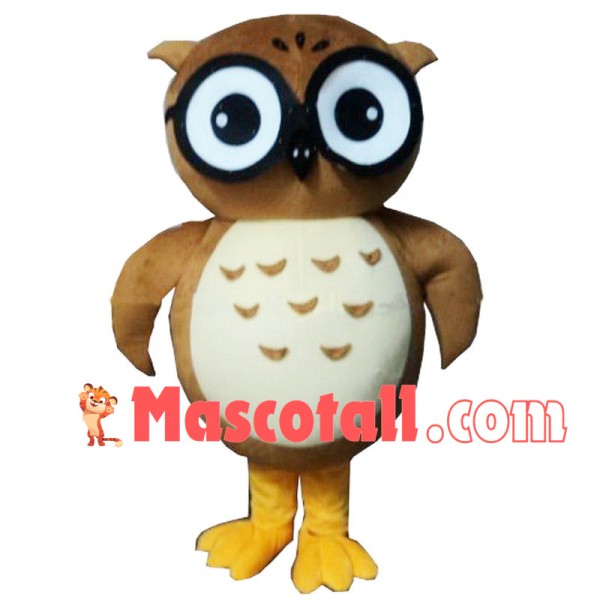 Night Brown Owl Mascot Costume
