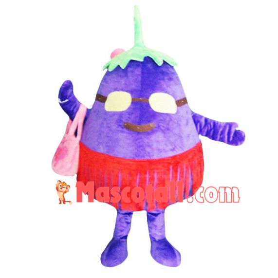 Lady Fat Eggplant Mascot Costume