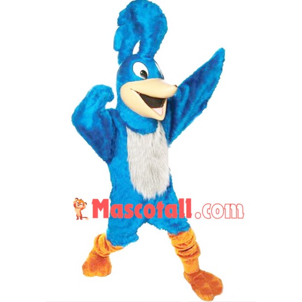 Plush Blue Roadrunner Mascot Costume