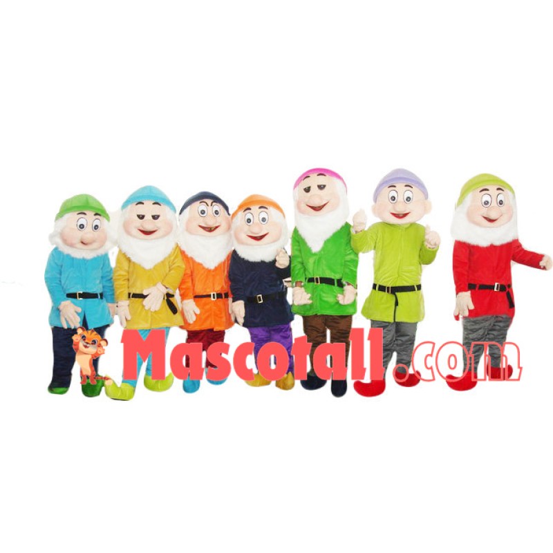 Colored Adult Size Dwarf Mascot Costume