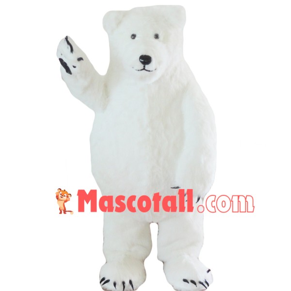 Thick Fur Polar Bear Mascot Costume