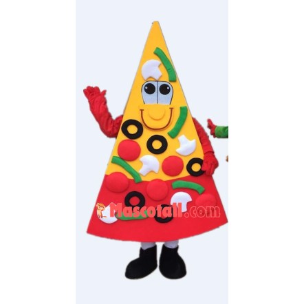 Sliced Mushroom Pizza Mascot Costume