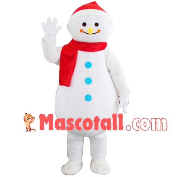 Snowman Mascot Costume For Christmas Party