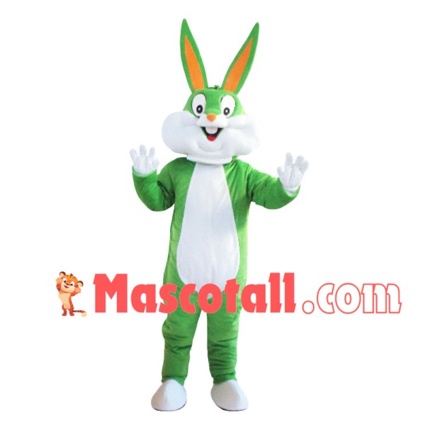 Green Bugs Bunny Mascot Cartoon Costume