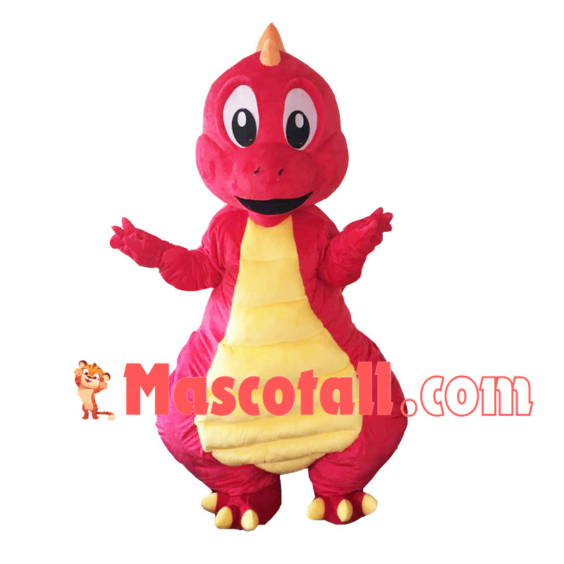 Flushed Little Dragon Cub Mascot Costume