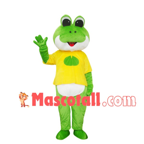 Lucky Lotus Leaf Frog Mascot Costume