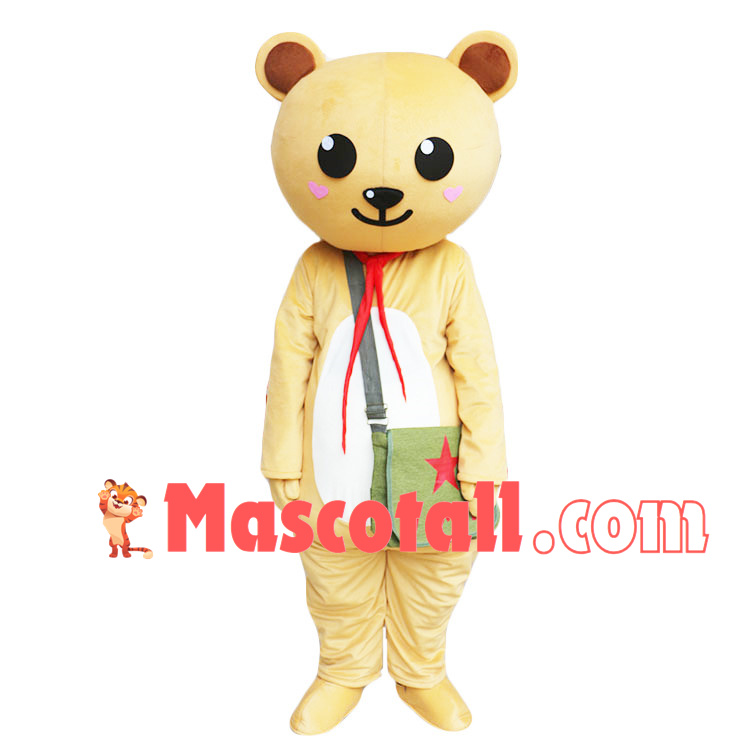 Young Pioneer Brown Bear Mascot Costume
