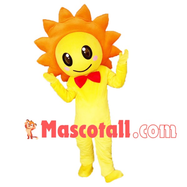 Brilliant Sun With Bow Tie Mascot Costume
