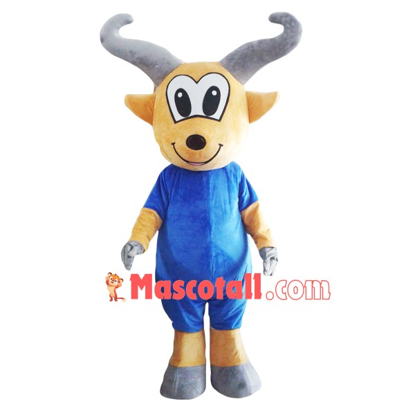 Bicycle Race Antelope Cartoon Mascot Costume