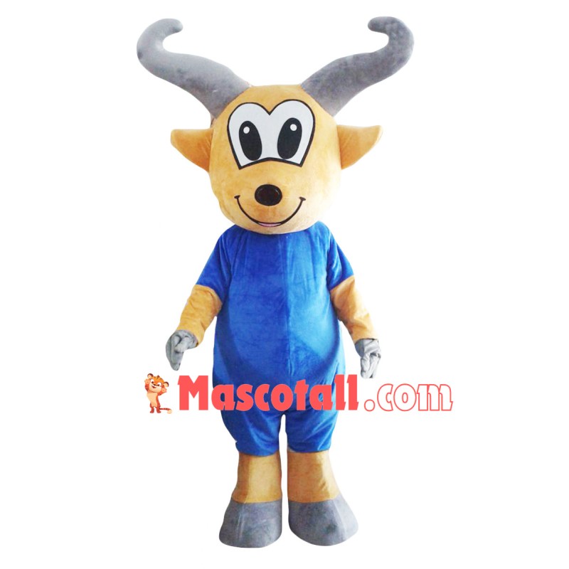 Bicycle Race Antelope Cartoon Mascot Costume