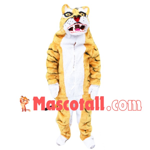 Hungry Ugly Tiger Mascot Adult Costume