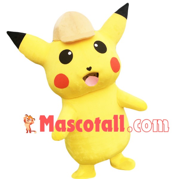 Pikachu With Cap Mascot Cartoon Costume