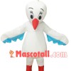 Pointed Beak White Jay Mascot Costume