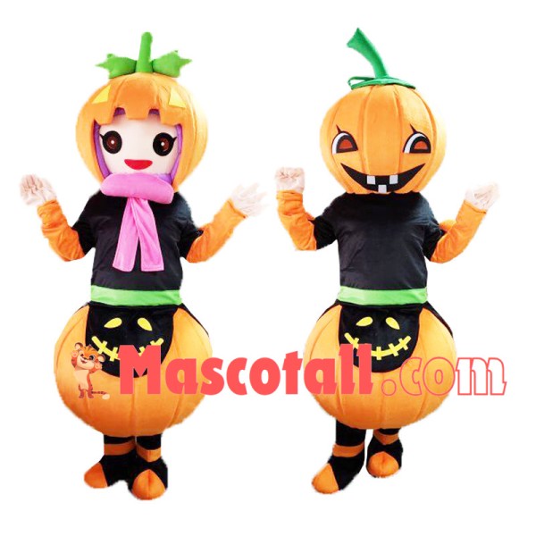 Halloween Pumpkin Doll Mascot Costume