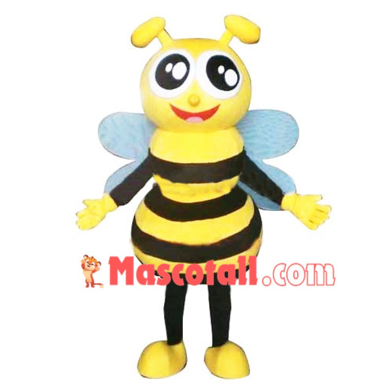 Bright Cartoon Bee Mascot Costume