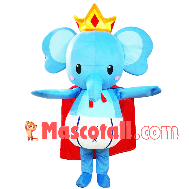 Imposing Elephant King Mascot Costume
