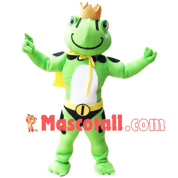 Superman Frog With Muscle Mascot Costume