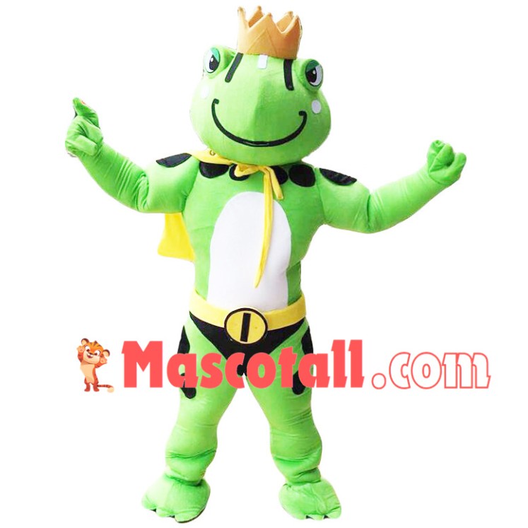Superman Frog With Muscle Mascot Costume