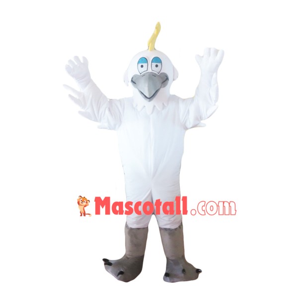 Cheer White Bird Mascot Adult Costume