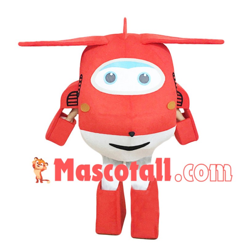 Fastest Plane Jett Mascot Super Wings Costume