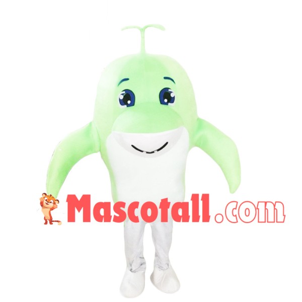 Light Green Seed Dolphin Mascot Costume