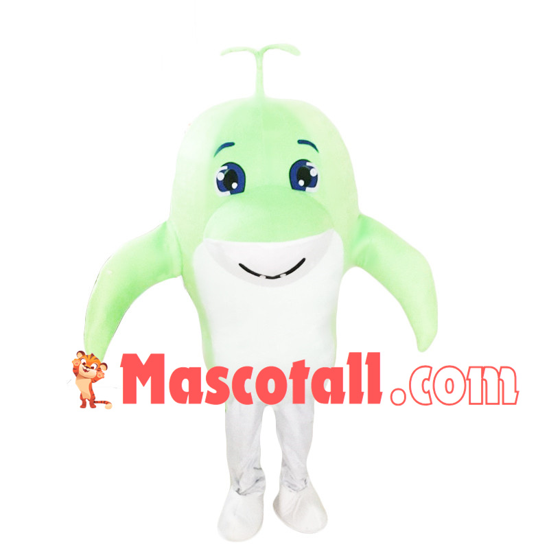 Light Green Seed Dolphin Mascot Costume