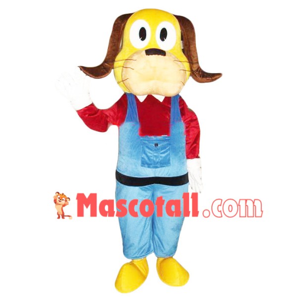 Nice Yellow Dog Mascot Costume Outfit