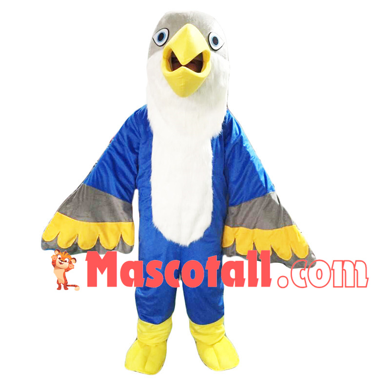 Depressed Blue Bird Mascot Costume