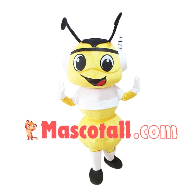 Customer Service Ant With Headset Mascot Costume
