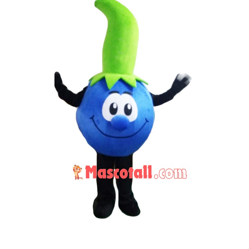 Thick Stem Blueberry Mascot Costume