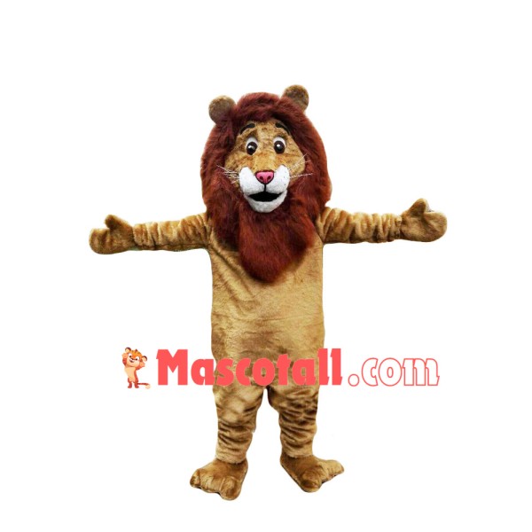Amicable Adult Lion Mascot Costume