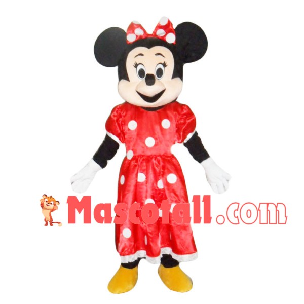 Bowknot Minnie Cartoon Mascot Costume