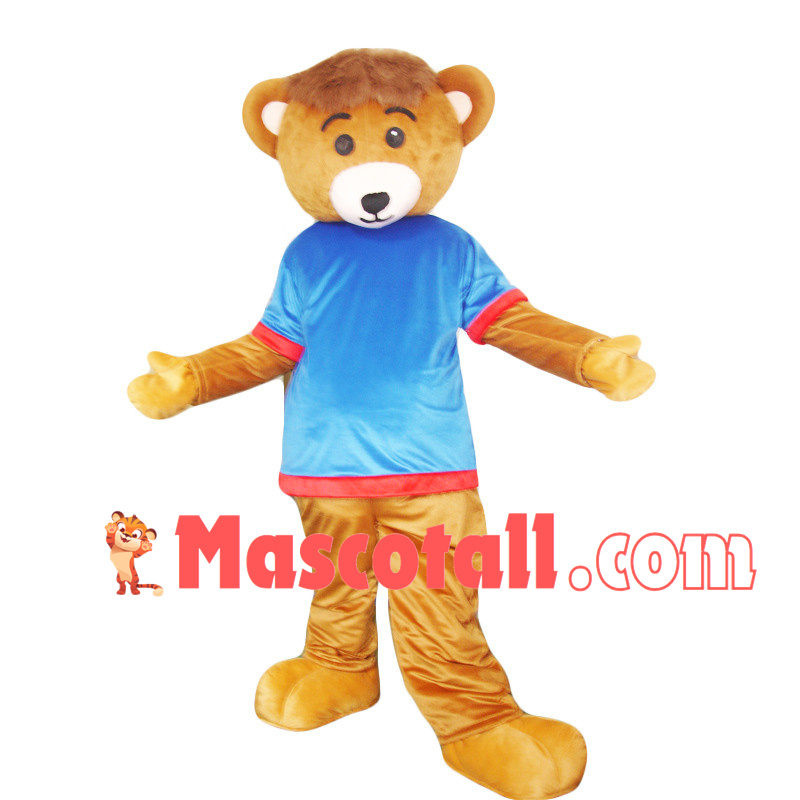 Bear In The Blue Shirt Mascot Costume