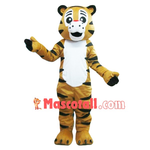Gentle Young Tiger Mascot Costume