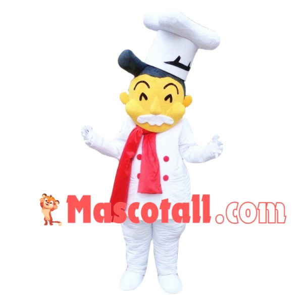 Experienced White Bearded Chef Mascot Costume