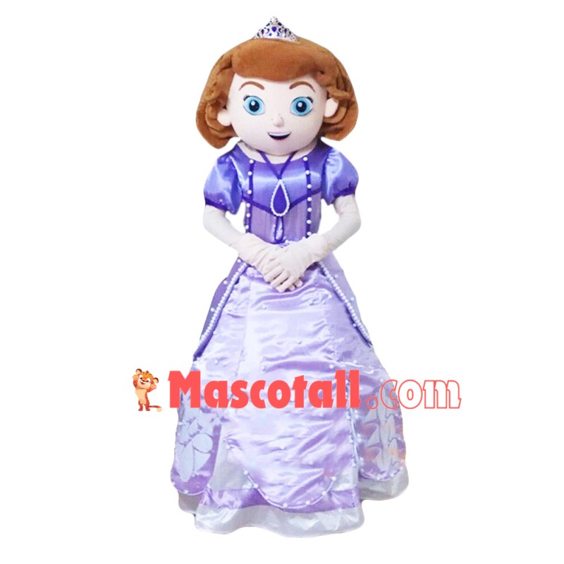 Sofia The First Cartoon Mascot Costume
