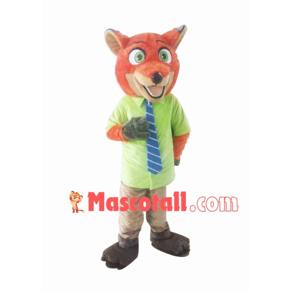 Red Fox Nick Wilde Cartoon Mascot Costume