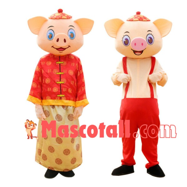 New Year Festive Pig Mascot Costume