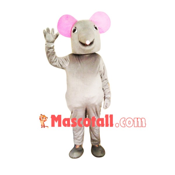 Friendly Gray Mouse Mascot Costume for Adult