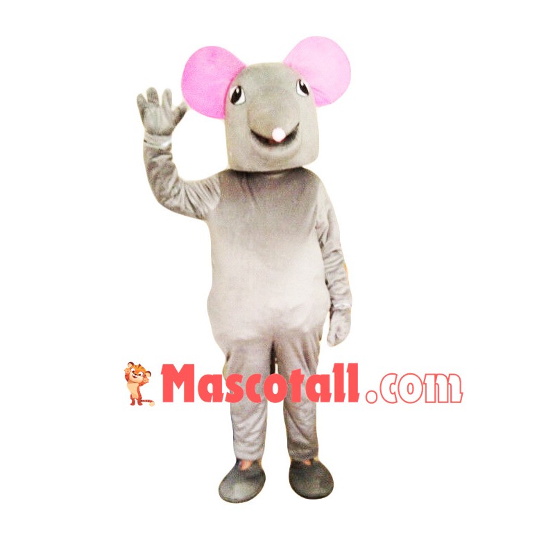 Friendly Gray Mouse Mascot Costume for Adult