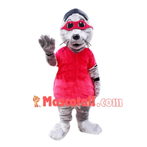 Mole In The Red Blindfold Mascot Costume