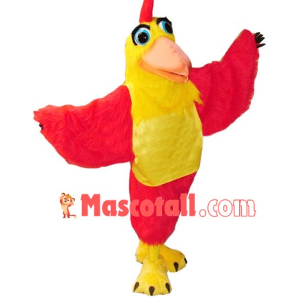 Power Red Chicken Mascot Costume