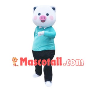 Exercising Daddy Pig Mascot Costume