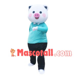 Exercising Daddy Pig Mascot Costume