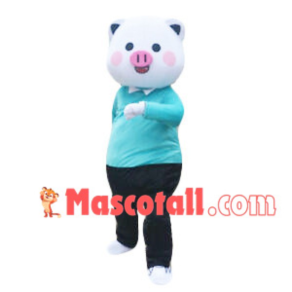 Exercising Daddy Pig Mascot Costume